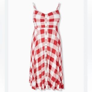 Torrid Red and White Sundress Size 6 NWT